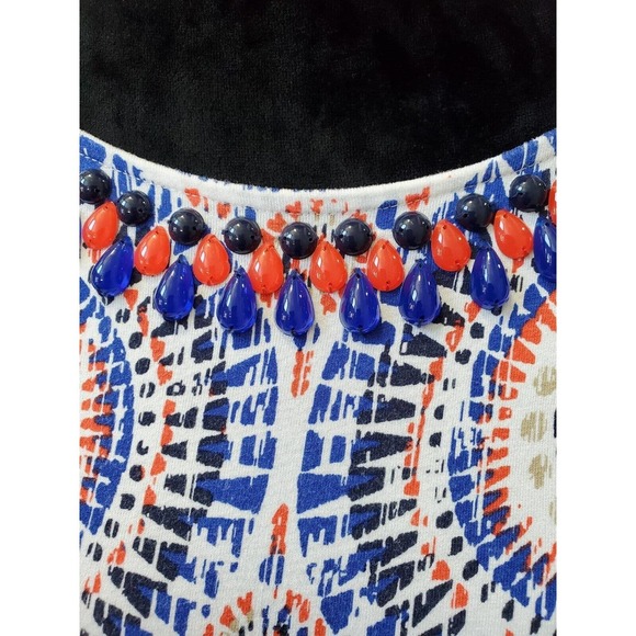 Ruby Rd. Women's Blue Rayon Round Neck Short Sleeve Casual Top Blouse Size PL - Picture 4 of 11